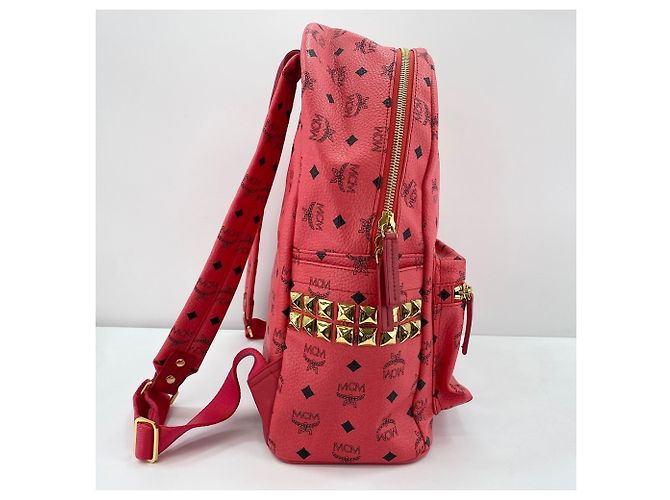 Zaino MCM borchiato in Pink Rosa - vista 6