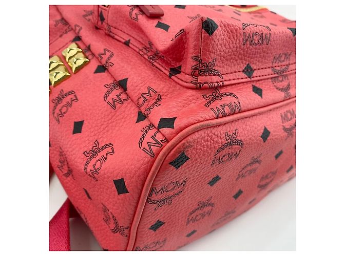 Zaino MCM borchiato in Pink Rosa - vista 9