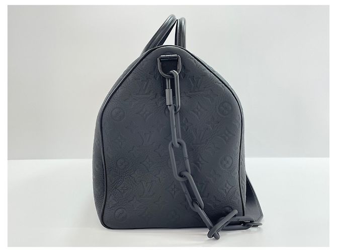 Borsa Boston Louis Vuitton Keepall Bandoulière Nero - vista 4