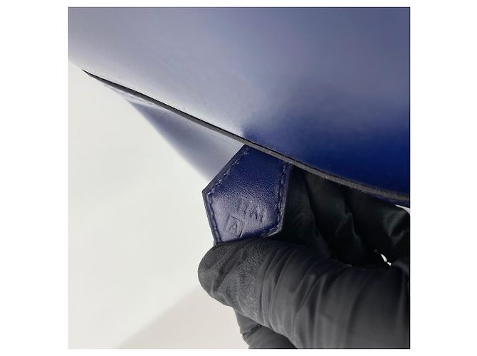 Hermès Borsa HERMES Plume 32 in Navy Blu navy - vista 13