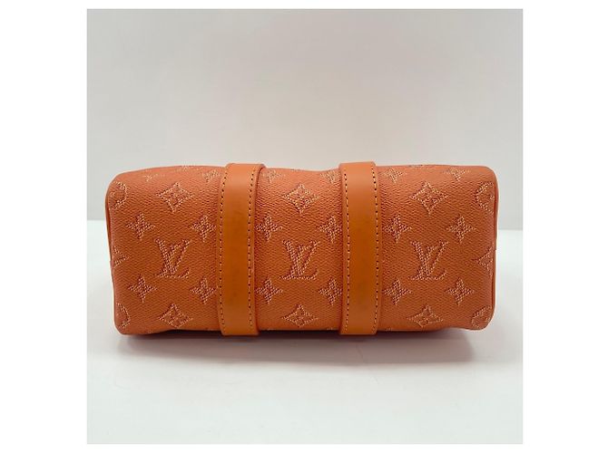 Borsa Louis Vuitton Keepall Bandoulière 25 Arancione - vista 6