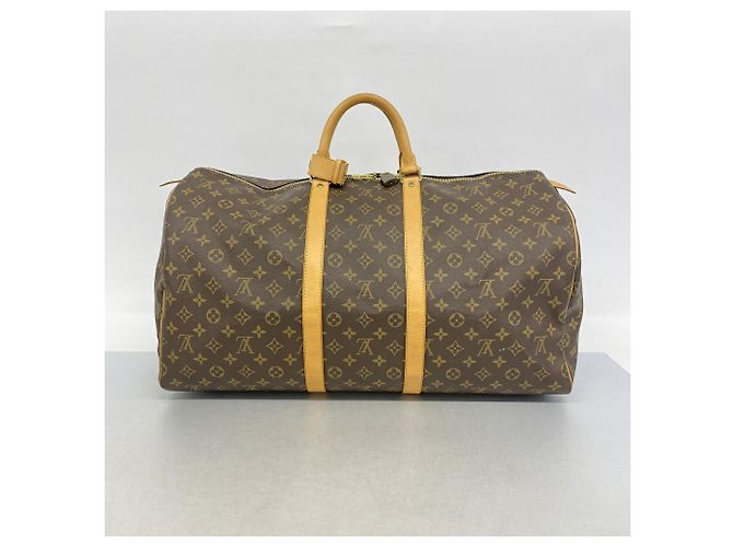 Borsa Boston Louis Vuitton Monogram Keepall 55 Marrone - vista 11