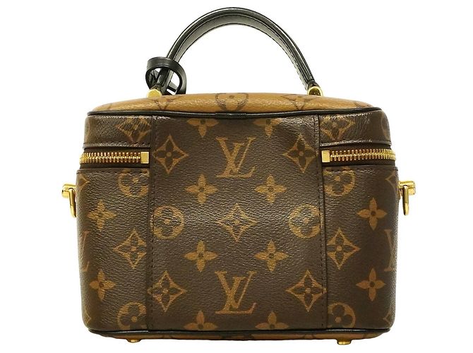 Borsa Vanity con catena Louis Vuitton Monogram Reverse Marrone - vista 12