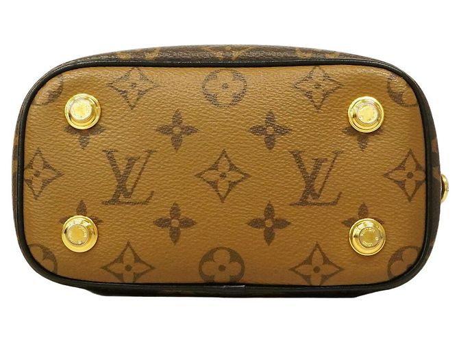 Borsa Vanity con catena Louis Vuitton Monogram Reverse Marrone - vista 3