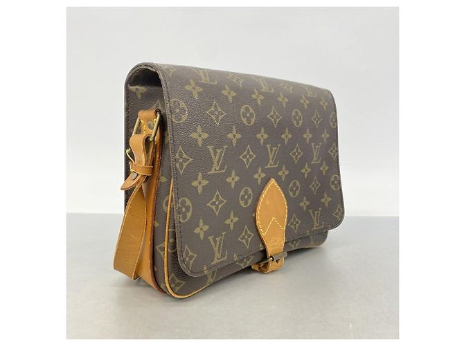 Bolso de hombro Louis Vuitton Monogram Cartouchiere GM Castaño - vista 2