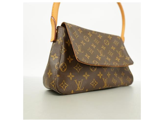 Borsa a tracolla Louis Vuitton Monogram Mini Looping Marrone - vista 2