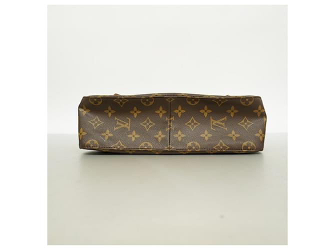 Borsa a tracolla Louis Vuitton Monogram Mini Looping Marrone - vista 3