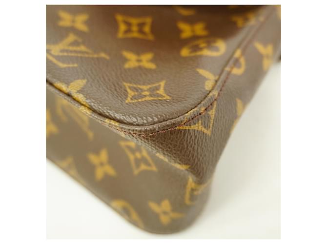 Borsa a tracolla Louis Vuitton Monogram Mini Looping Marrone - vista 8