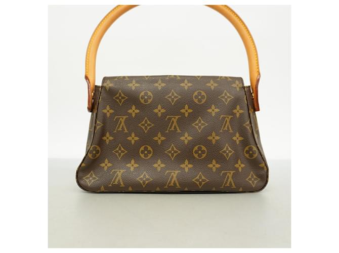 Borsa a tracolla Louis Vuitton Monogram Mini Looping Marrone - vista 9