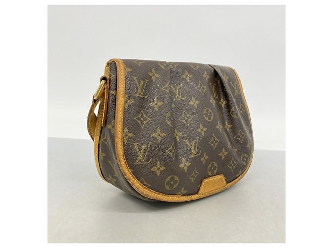 Borsa a tracolla Louis Vuitton Monogram Menilmontant PM Marrone - vista 2