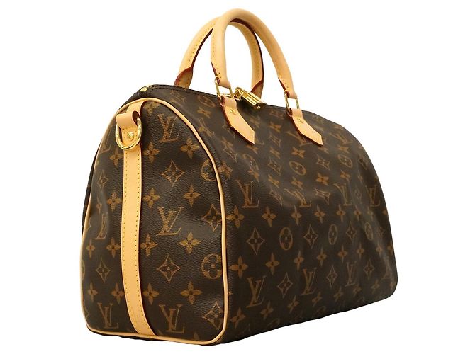 Borsa Louis Vuitton Monogram Speedy Bandoulière 30 Marrone - vista 2