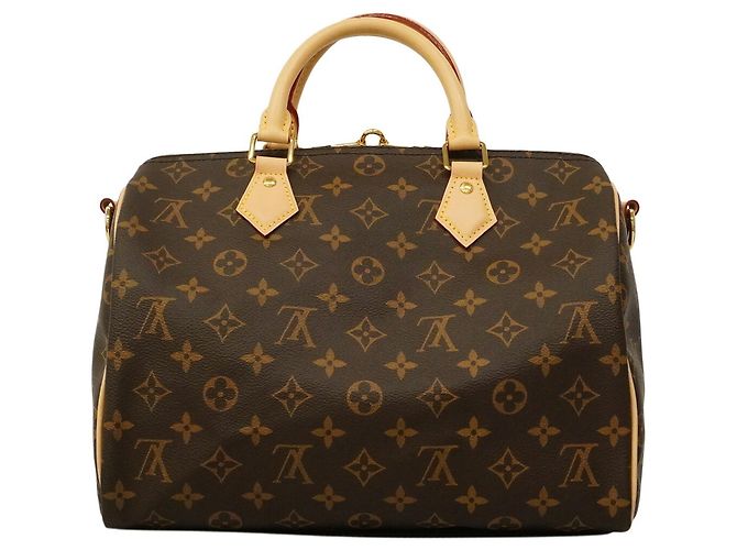 Borsa Louis Vuitton Monogram Speedy Bandoulière 30 Marrone - vista 9