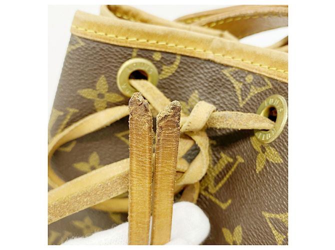 Borsa a tracolla Louis Vuitton Monogram Noe Marrone - vista 8