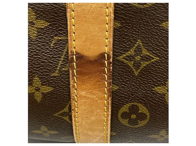 Borsa Boston Louis Vuitton Keepall 55 Monogram Marrone - vista 11
