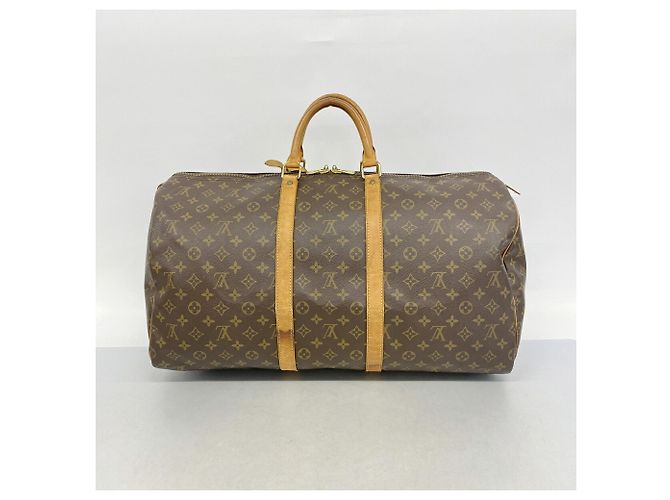Borsa Boston Louis Vuitton Keepall 55 Monogram Marrone - vista 13
