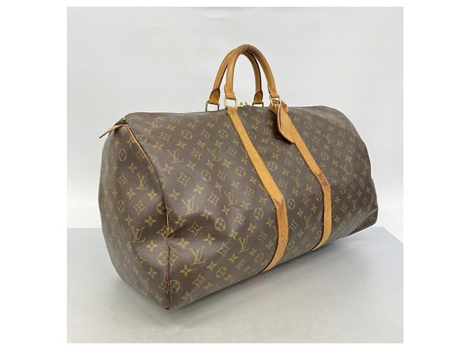 Borsa Boston Louis Vuitton Keepall 55 Monogram Marrone - vista 2