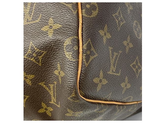 Borsa Boston Louis Vuitton Keepall 55 Monogram Marrone - vista 7