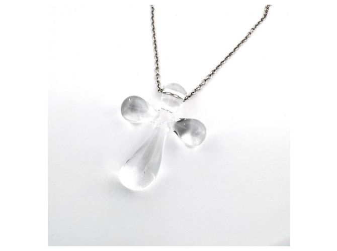 Collana Croce in Cristallo di Rocca e Platino 950 Tiffany & Co. Argento - vista 2