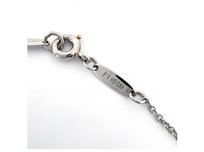Collana Croce in Cristallo di Rocca e Platino 950 Tiffany & Co. Argento - vista 4