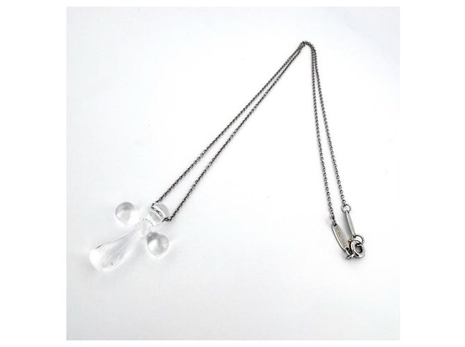 Collana Croce in Cristallo di Rocca e Platino 950 Tiffany & Co. Argento - vista 5