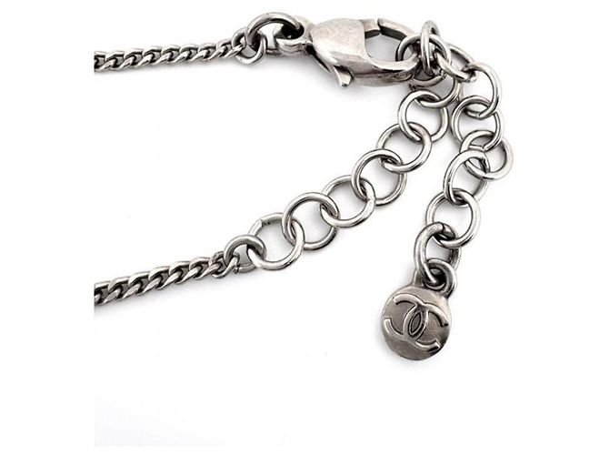 Collana Chanel 08P Coco Mark Nero Argento - vista 3