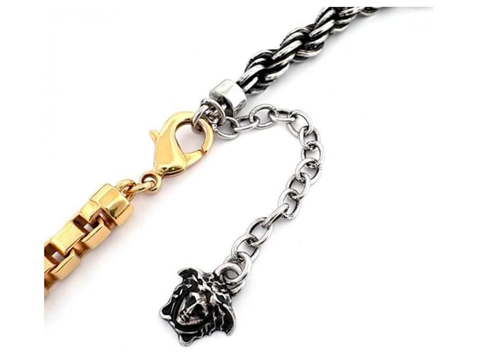 Collana Versace La Vacanza Greca Argento D'oro - vista 3