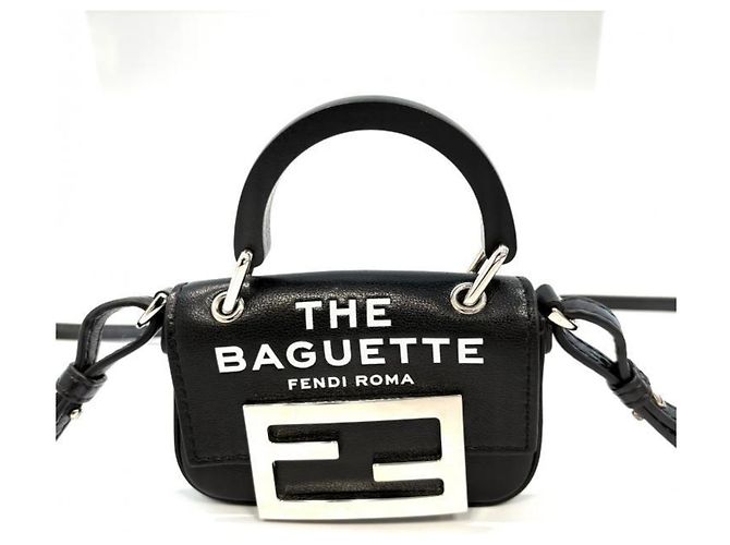 Borsa a tracolla bucket Nano in pelle Fendi x Marc Jacobs Nero Bianco - vista 2