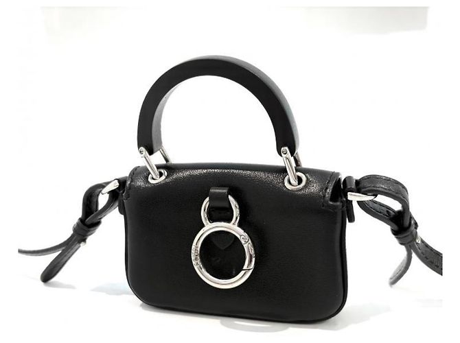Borsa a tracolla bucket Nano in pelle Fendi x Marc Jacobs Nero Bianco - vista 3