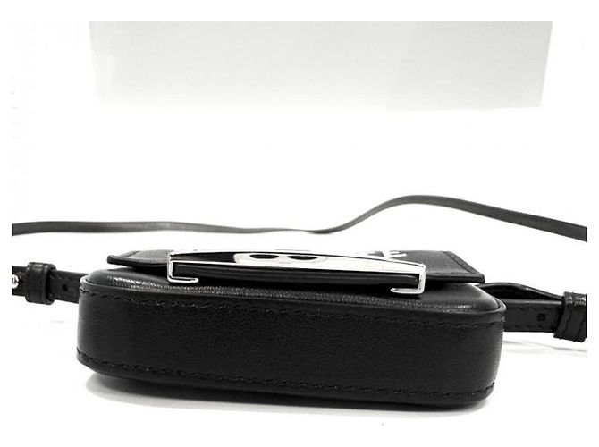 Borsa a tracolla bucket Nano in pelle Fendi x Marc Jacobs Nero Bianco - vista 4