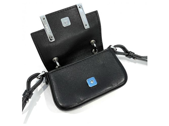 Borsa a tracolla bucket Nano in pelle Fendi x Marc Jacobs Nero Bianco - vista 5