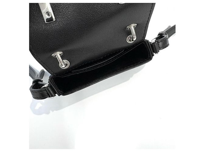 Borsa a tracolla bucket Nano in pelle Fendi x Marc Jacobs Nero Bianco - vista 6