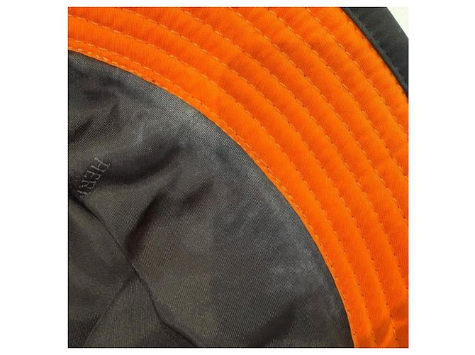 Hermès Hermes #58 Cappello Bucket Logo H Nero Arancione - vista 7