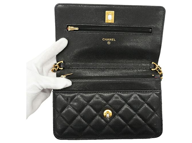 Portafoglio a spalla con catena Chanel Matelassé Nero - vista 10