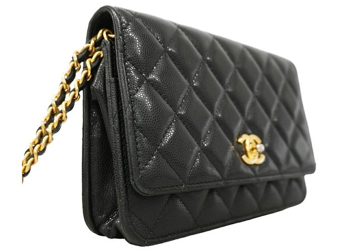 Portafoglio a spalla con catena Chanel Matelassé Nero - vista 2