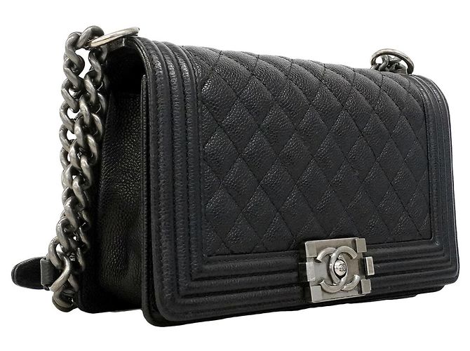 Borsa a tracolla Chanel Boy Chain Nero - vista 2
