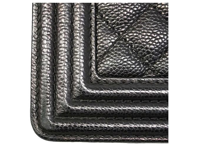 Borsa a tracolla Chanel Boy Chain Nero - vista 8