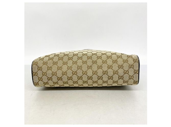 Borsa a tracolla Gucci in tela beige - vista 3
