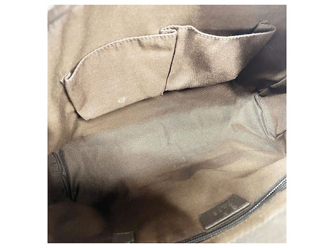 Borsa a tracolla Gucci in tela beige - vista 4