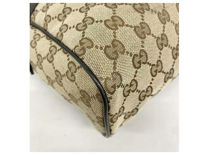 Borsa a tracolla Gucci in tela beige - vista 6