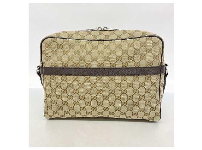 Borsa a tracolla Gucci in tela beige - vista 9