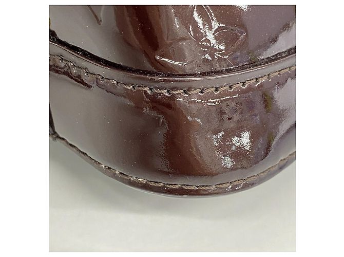 Borsa Louis Vuitton Alma BB Vernis Bordò - vista 10