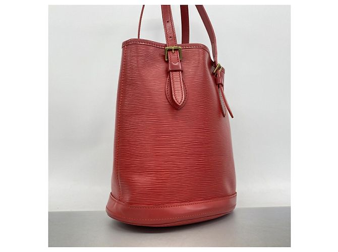 Borsa Tote Louis Vuitton Epi Bucket PM Rosso - vista 2