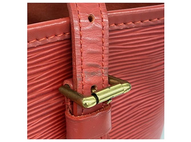 Borsa Tote Louis Vuitton Epi Bucket PM Rosso - vista 8