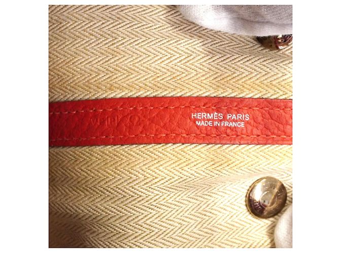 Hermès Borsa Tote Hermes Garden TPM Rosso - vista 5