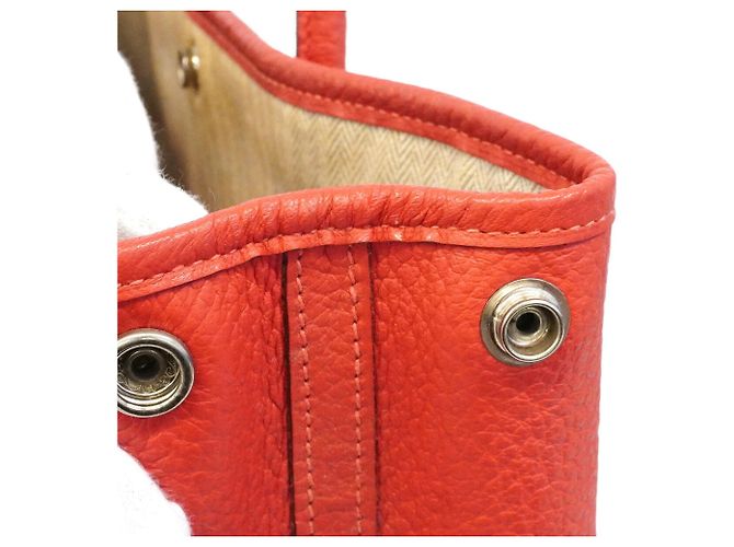 Hermès Borsa Tote Hermes Garden TPM Rosso - vista 8