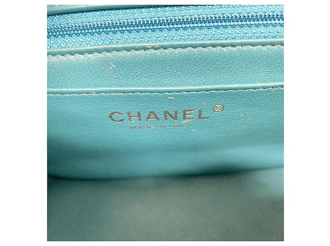 Borsa a tracolla con catena Chanel Matelassé Blu - vista 5