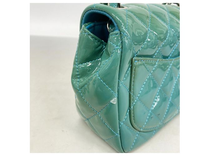 Borsa a tracolla con catena Chanel Matelassé Blu - vista 7