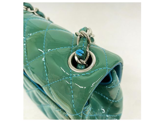 Borsa a tracolla con catena Chanel Matelassé Blu - vista 8