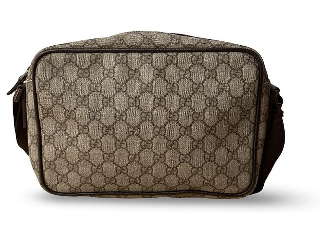 Gucci Supreme Crossbody Nero Beige - vista 3