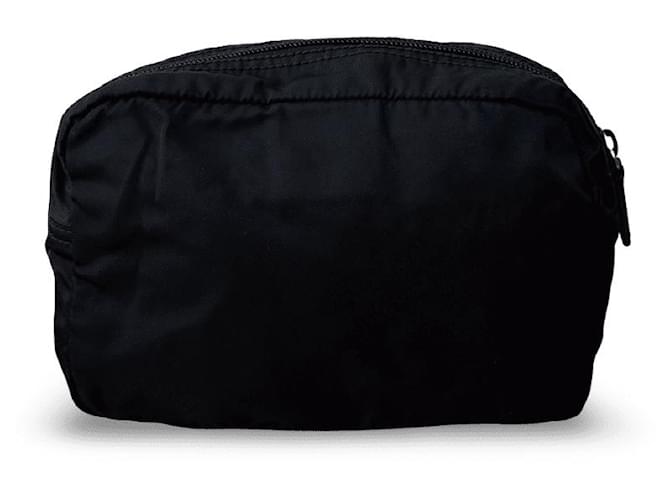 Pochette Prada in nylon nero - vista 2